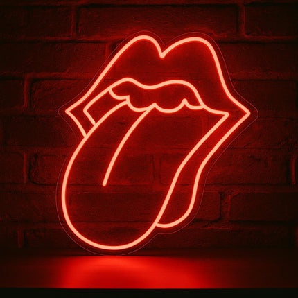 Néon LED 'Rolling Stones' design - Musique rock classique décoration murale
