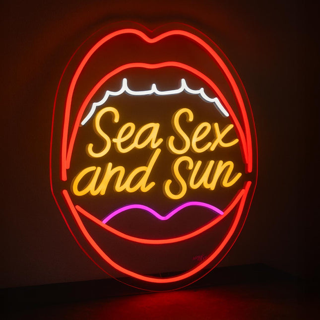 Néon LED 'Sea Sex and Sun' éclairage - Gainsbourg été plage décoration
