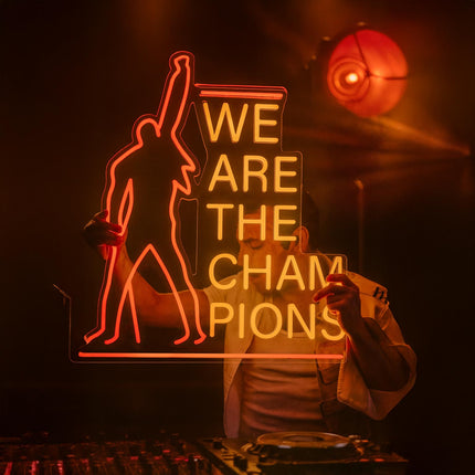 Néon LED 'We Are the Champions' éclairage - Queen motivation décoration
