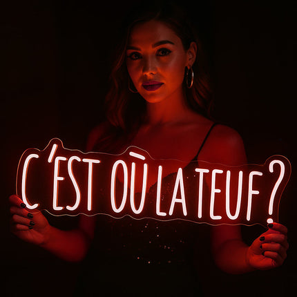 C'est où la teuf ? - Néon LED Vintage Culture Club