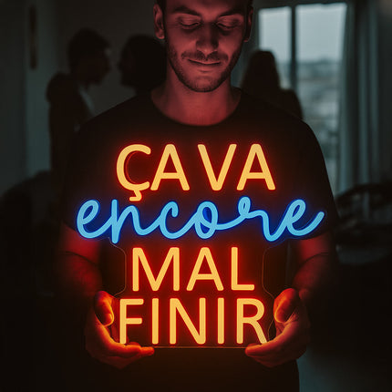 Ça va ENCORE mal finir - Néon LED Vintage Disco