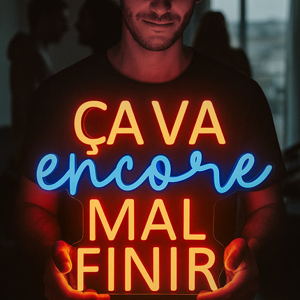 Ça va ENCORE mal finir - Néon LED Vintage Disco