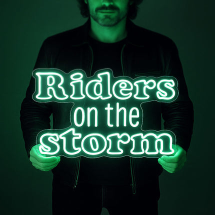 Néon LED « Riders on the Storm » émeraude – Couleur émeraude – Néon déco